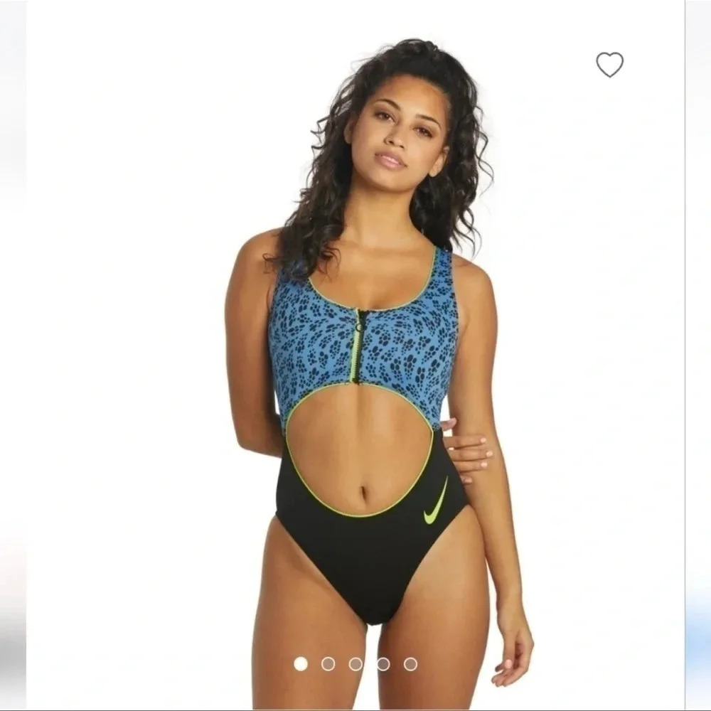 Nike Party Dots Cutout Swimsuit